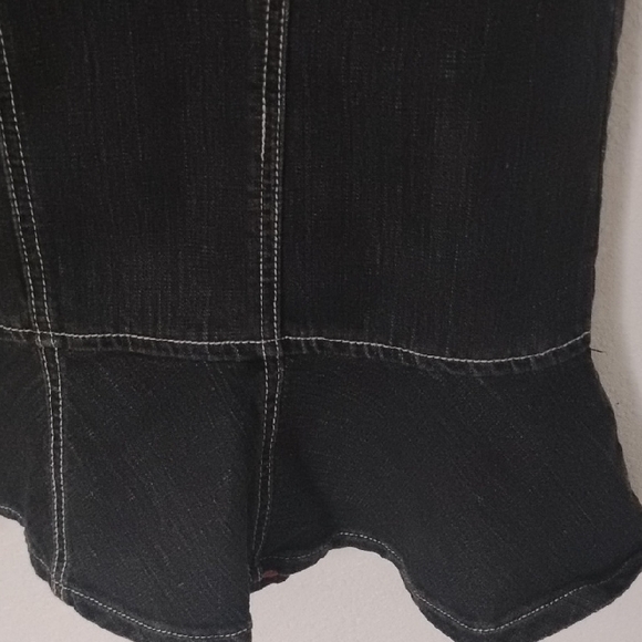 Noir Black Denim Skirt - Picture 7 of 12